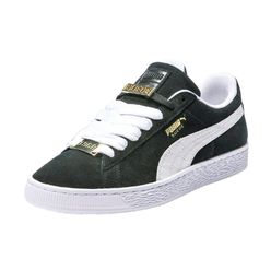 puma suede negro con blanco