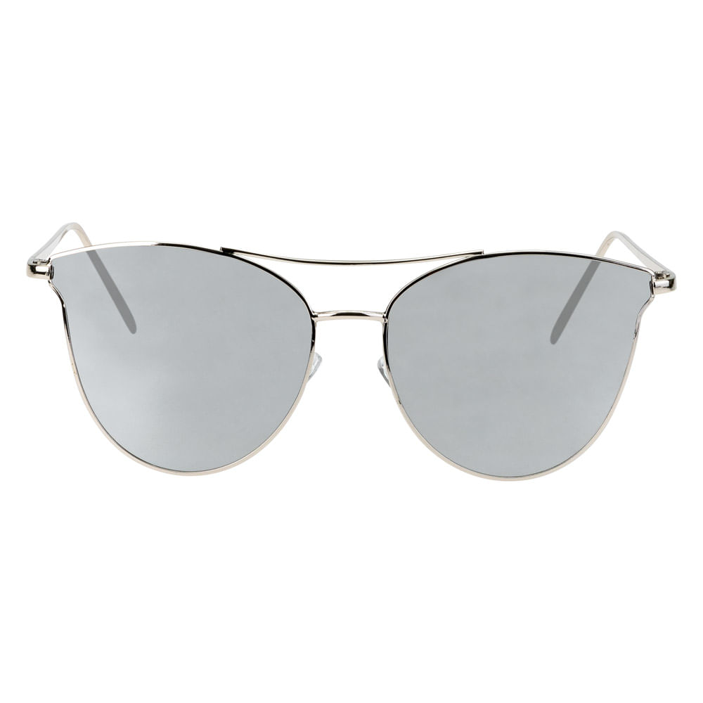 lentes de sol plateados
