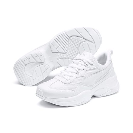 puma blancas suela marron